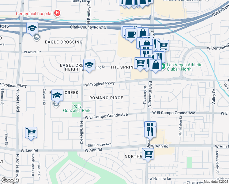 map of restaurants, bars, coffee shops, grocery stores, and more near 5924 Sassa Street in Las Vegas