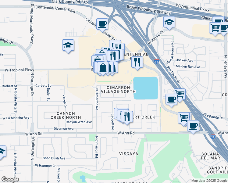 map of restaurants, bars, coffee shops, grocery stores, and more near 7873 Quill Gordon Avenue in Las Vegas