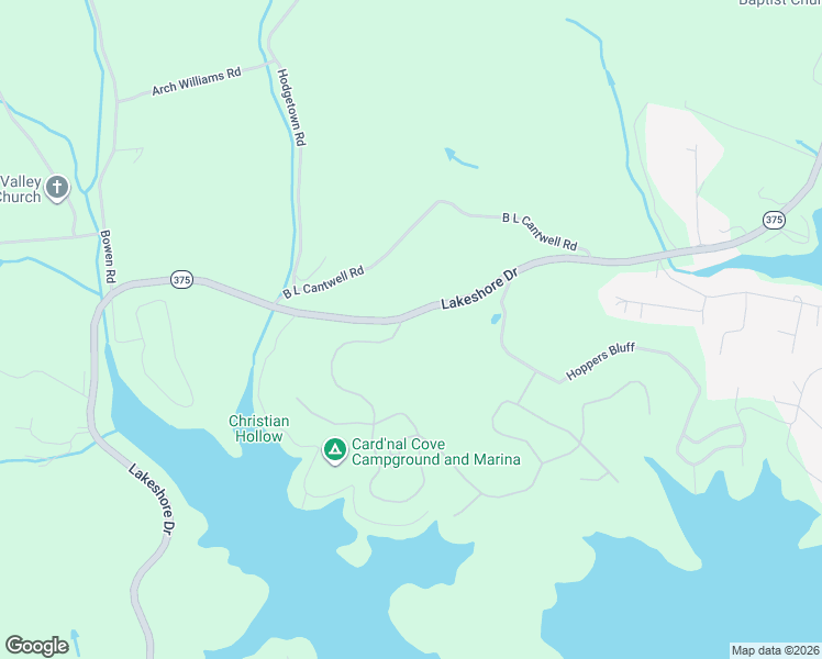 map of restaurants, bars, coffee shops, grocery stores, and more near 7497 Lakeshore Drive in Rutledge