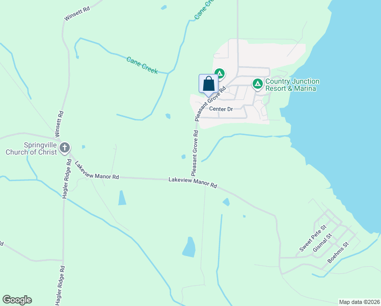 map of restaurants, bars, coffee shops, grocery stores, and more near 115 Pleasant Grove Road in Springville