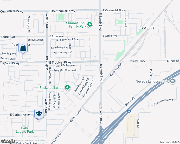 map of restaurants, bars, coffee shops, grocery stores, and more near 4221 Zilker Park Avenue in North Las Vegas