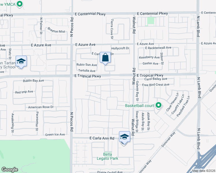 map of restaurants, bars, coffee shops, grocery stores, and more near 3725 Rocklin Peak Avenue in North Las Vegas