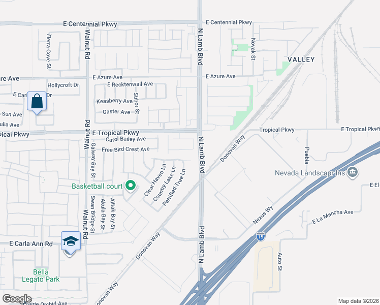 map of restaurants, bars, coffee shops, grocery stores, and more near 4249 Zilker Park Avenue in North Las Vegas