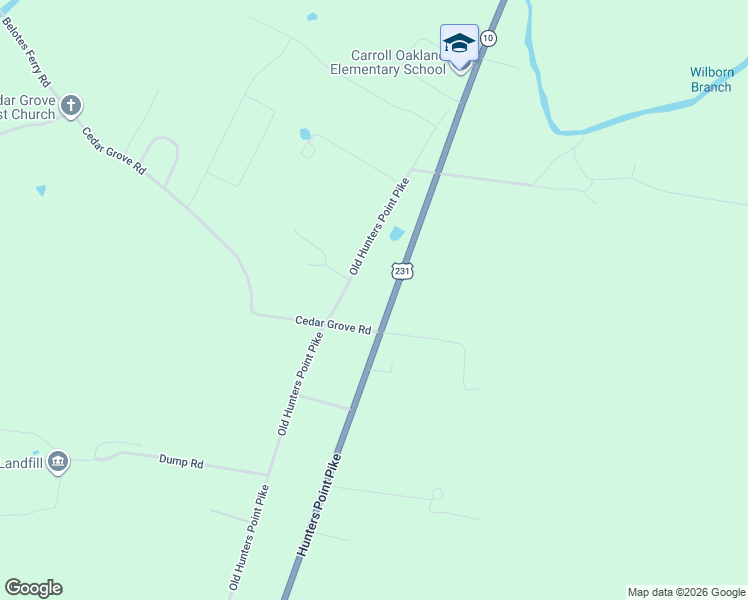 map of restaurants, bars, coffee shops, grocery stores, and more near 4142 Hunters Point Pike in Lebanon