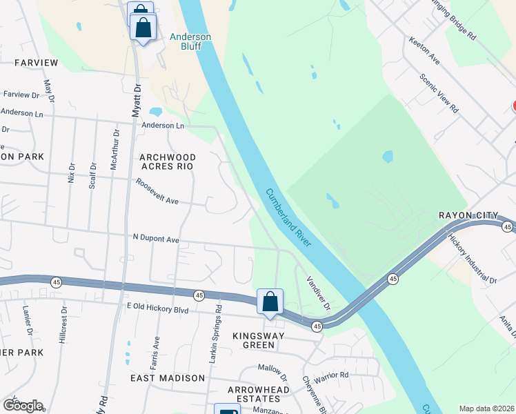 map of restaurants, bars, coffee shops, grocery stores, and more near 272 Rio Vista Drive in Nashville