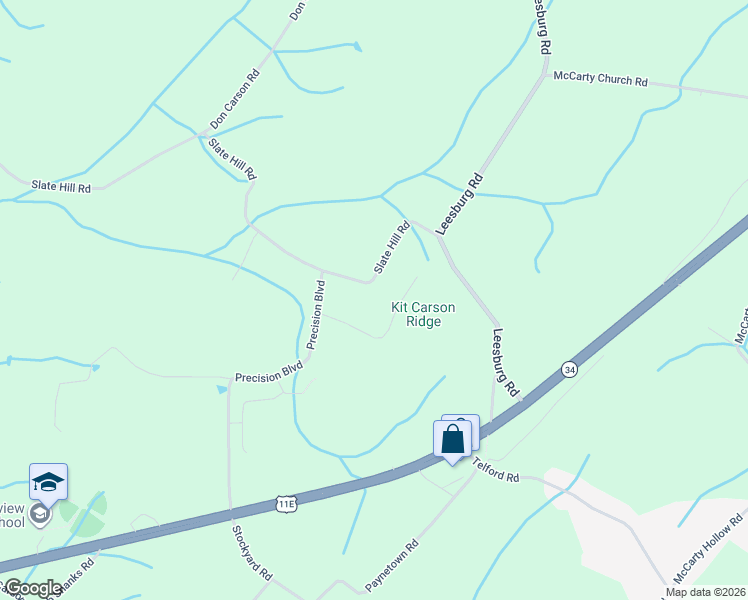 map of restaurants, bars, coffee shops, grocery stores, and more near 162 Slate Hill Rd in Telford
