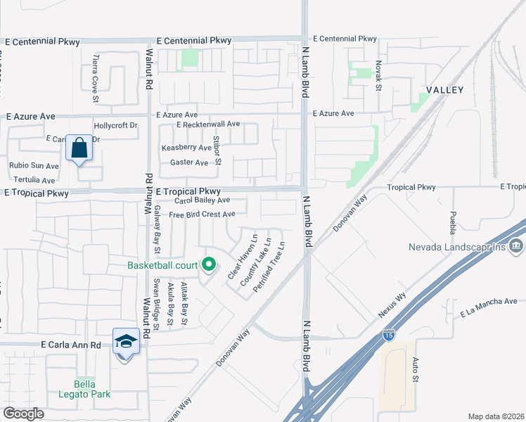 map of restaurants, bars, coffee shops, grocery stores, and more near 4200 Zilker Park Avenue in North Las Vegas