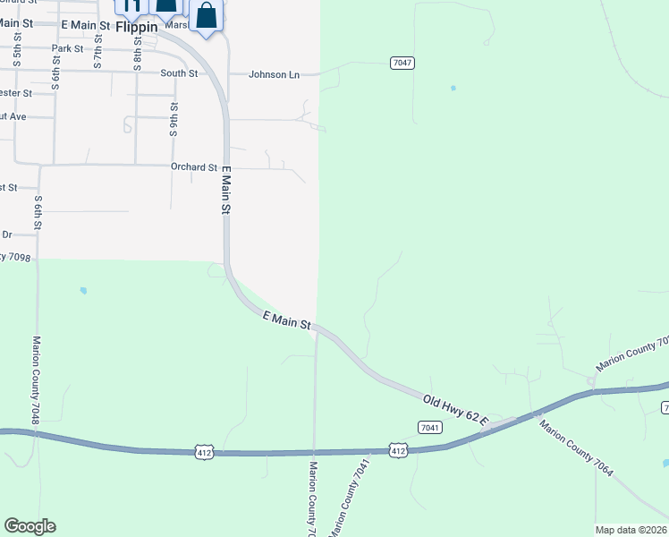 map of restaurants, bars, coffee shops, grocery stores, and more near in Flippin