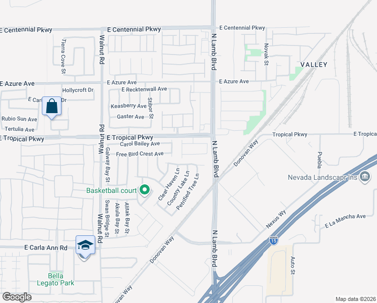 map of restaurants, bars, coffee shops, grocery stores, and more near 4228 Seclusion Bay Avenue in North Las Vegas