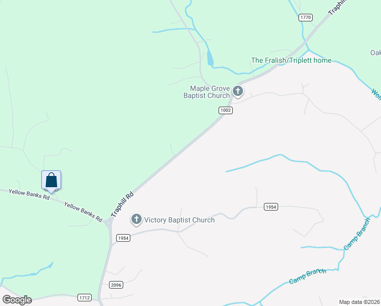 map of restaurants, bars, coffee shops, grocery stores, and more near 1688 Traphill Road in Hays