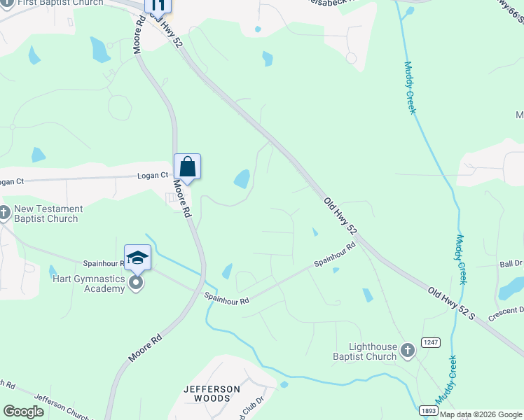 map of restaurants, bars, coffee shops, grocery stores, and more near 120 Rocky Maple Drive in King