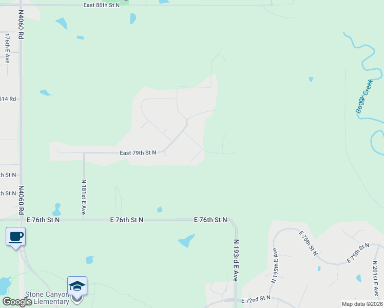 map of restaurants, bars, coffee shops, grocery stores, and more near 7868 North 190th East Avenue in Owasso