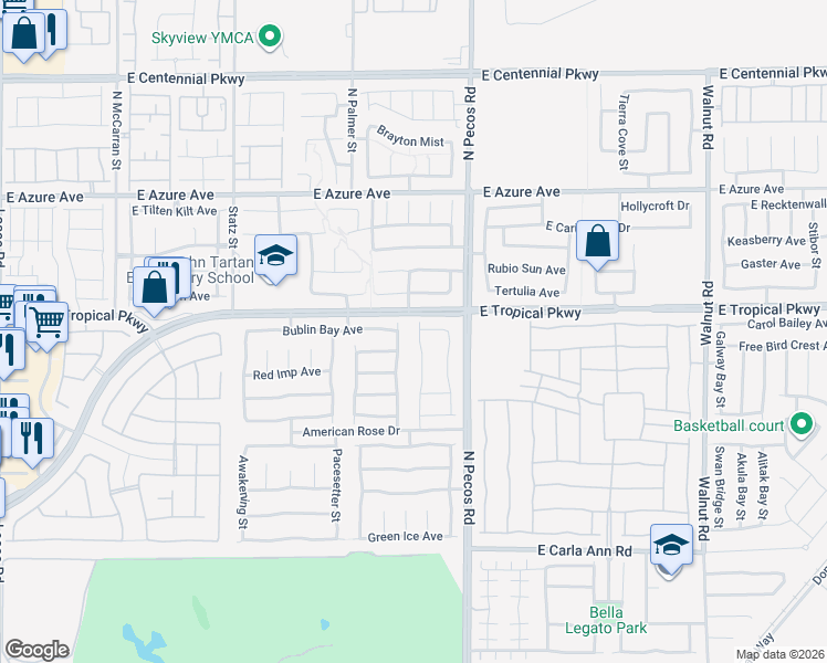 map of restaurants, bars, coffee shops, grocery stores, and more near 5937 Armide Street in North Las Vegas