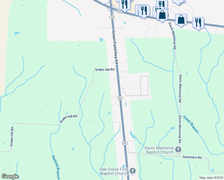 map of restaurants, bars, coffee shops, grocery stores, and more near 181 Cooper Road in Dresden