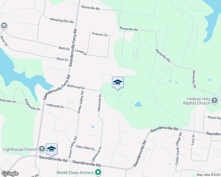 map of restaurants, bars, coffee shops, grocery stores, and more near 1003 Bellwood Drive in Mt. Juliet