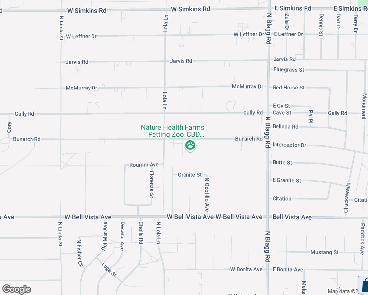map of restaurants, bars, coffee shops, grocery stores, and more near 401 Bunarch Road in Pahrump