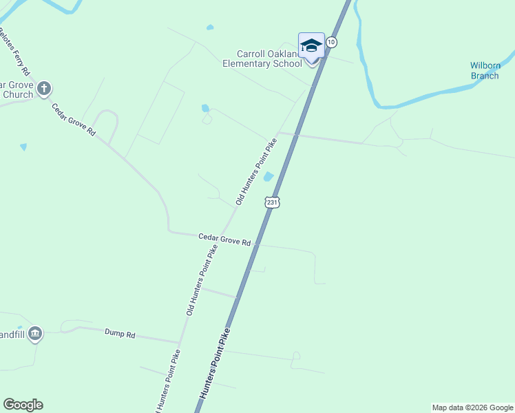 map of restaurants, bars, coffee shops, grocery stores, and more near 4142 Hunters Point Pike in Lebanon