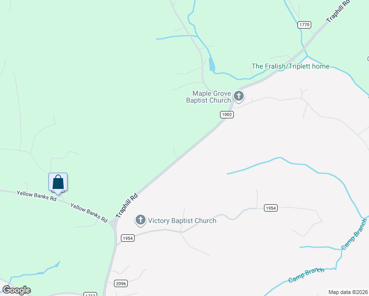 map of restaurants, bars, coffee shops, grocery stores, and more near 1688 Traphill Road in Hays