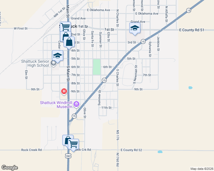 map of restaurants, bars, coffee shops, grocery stores, and more near 802 Summer Street in Shattuck