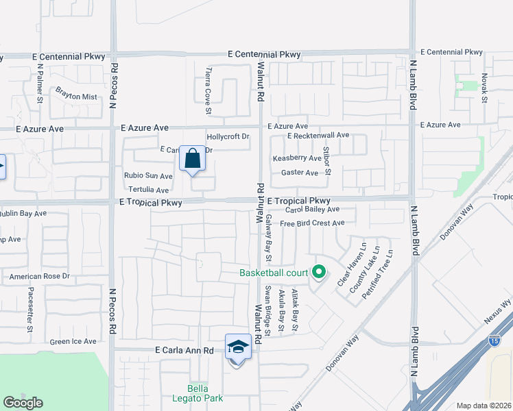map of restaurants, bars, coffee shops, grocery stores, and more near 5336 Mountain Garland Lane in North Las Vegas