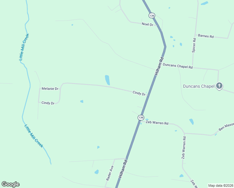 map of restaurants, bars, coffee shops, grocery stores, and more near 1135 Cindy Drive in Cookeville