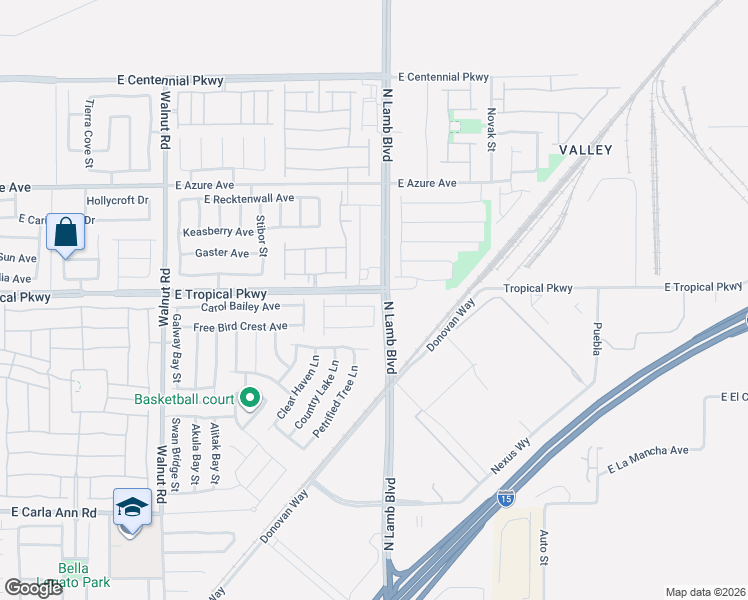map of restaurants, bars, coffee shops, grocery stores, and more near 4248 Seclusion Bay Avenue in North Las Vegas