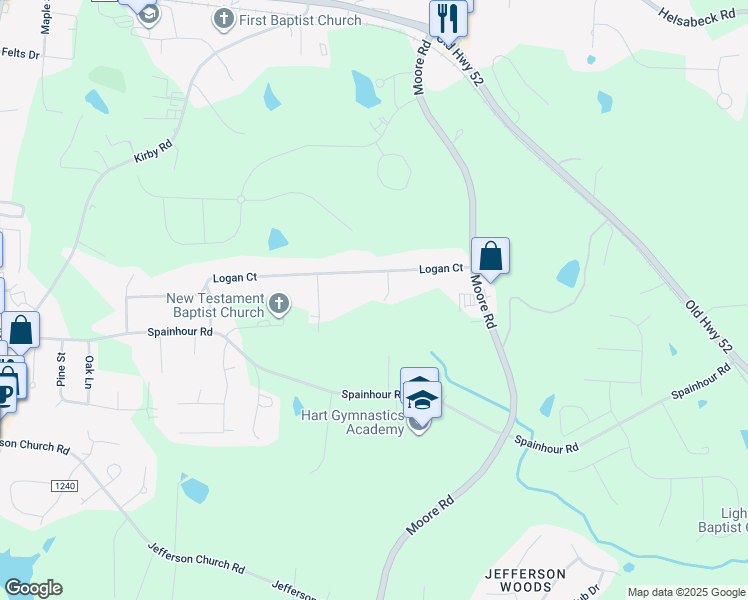 map of restaurants, bars, coffee shops, grocery stores, and more near 110 Cherry Tree Lane in King