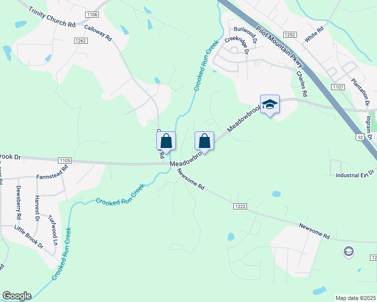 map of restaurants, bars, coffee shops, grocery stores, and more near 932 Meadowbrook Dr in King