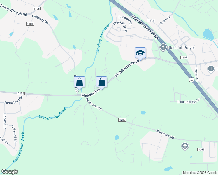 map of restaurants, bars, coffee shops, grocery stores, and more near 901 Meadowbrook Drive in King