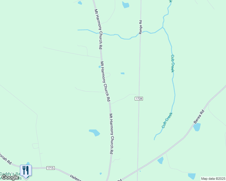 map of restaurants, bars, coffee shops, grocery stores, and more near 5955 Mount Harmony Church Road in Rougemont