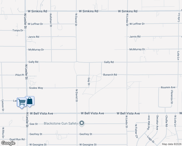 map of restaurants, bars, coffee shops, grocery stores, and more near 1340 Bunarch Road in Pahrump