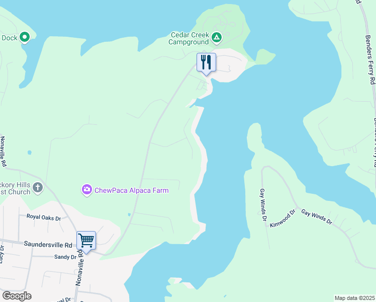 map of restaurants, bars, coffee shops, grocery stores, and more near 317 Queens Drive in Mt. Juliet