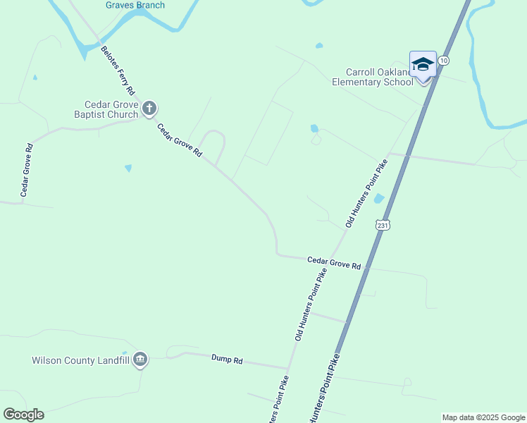 map of restaurants, bars, coffee shops, grocery stores, and more near 3019 Cedar Grove Road in Lebanon