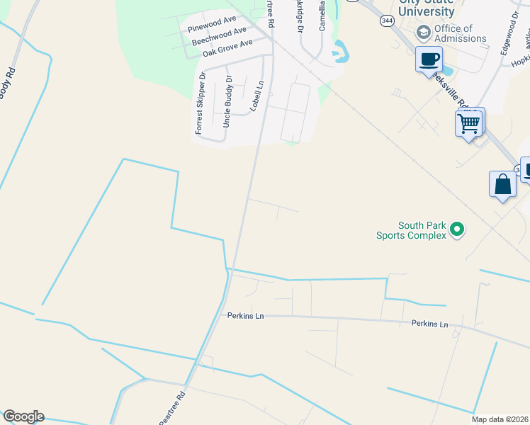 map of restaurants, bars, coffee shops, grocery stores, and more near 102 Ida Acres in Elizabeth City
