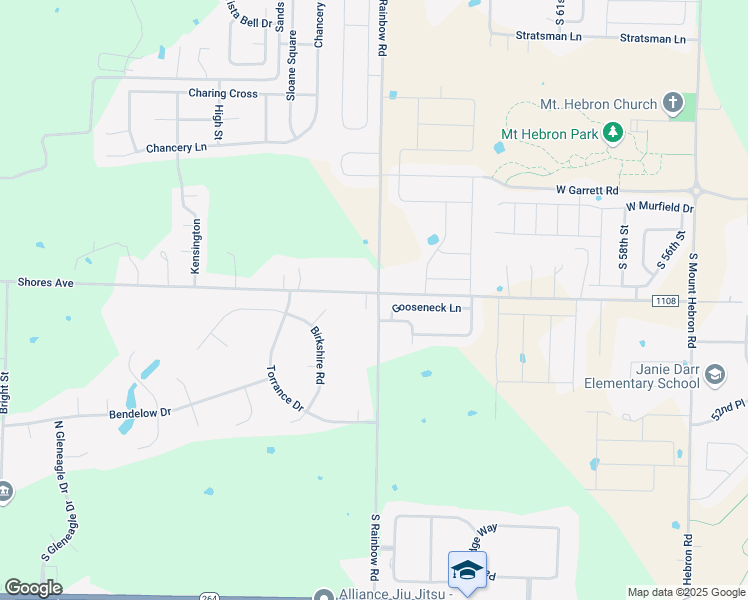 map of restaurants, bars, coffee shops, grocery stores, and more near 593 South Rainbow Road in Cave Springs