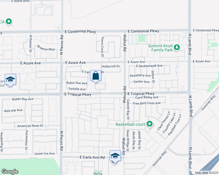 map of restaurants, bars, coffee shops, grocery stores, and more near 6021 Sunshine Street in Las Vegas