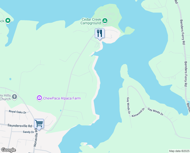 map of restaurants, bars, coffee shops, grocery stores, and more near 317 Queens Drive in Mt. Juliet