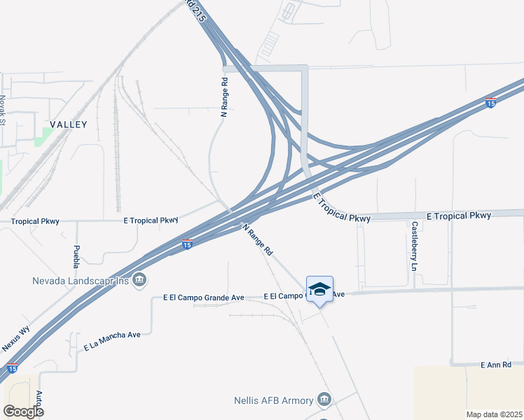 map of restaurants, bars, coffee shops, grocery stores, and more near Las Vegas Freeway in Las Vegas
