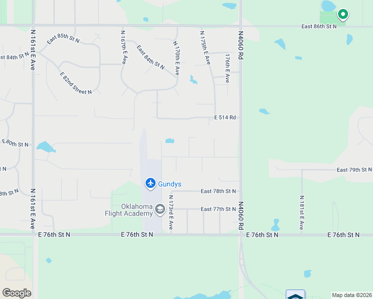 map of restaurants, bars, coffee shops, grocery stores, and more near 7928 North 174th Avenue East in Owasso