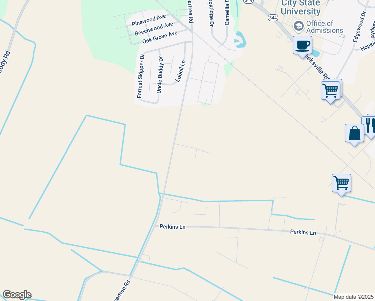 map of restaurants, bars, coffee shops, grocery stores, and more near 102 Ida Acres in Elizabeth City