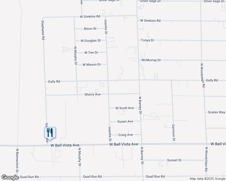 map of restaurants, bars, coffee shops, grocery stores, and more near 3431 Joanita Street in Pahrump