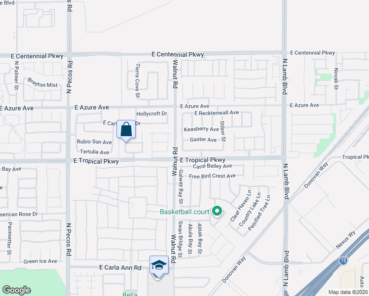 map of restaurants, bars, coffee shops, grocery stores, and more near 6009 Watermelon Street in North Las Vegas