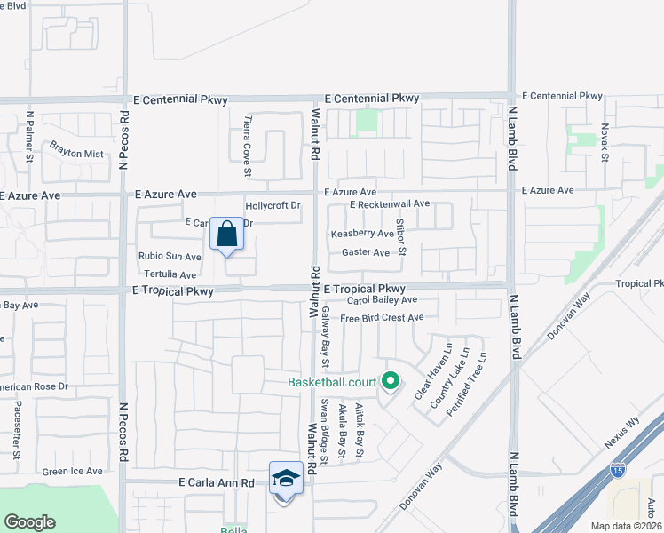 map of restaurants, bars, coffee shops, grocery stores, and more near 3926 Kristina Lynn Avenue in North Las Vegas