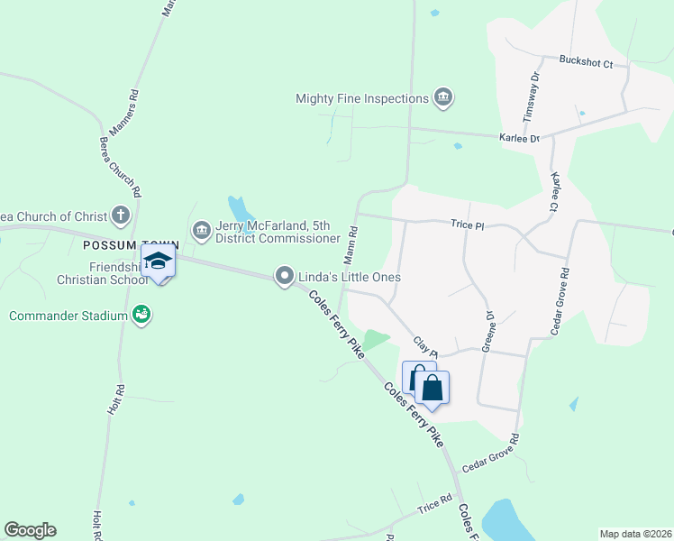 map of restaurants, bars, coffee shops, grocery stores, and more near 128 Mann Road in Lebanon