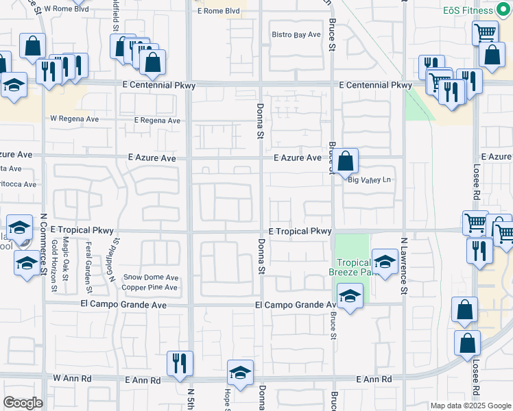 map of restaurants, bars, coffee shops, grocery stores, and more near 6032 Draft Horse Drive in North Las Vegas