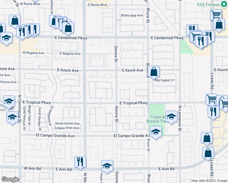 map of restaurants, bars, coffee shops, grocery stores, and more near 6032 Draft Horse Drive in North Las Vegas