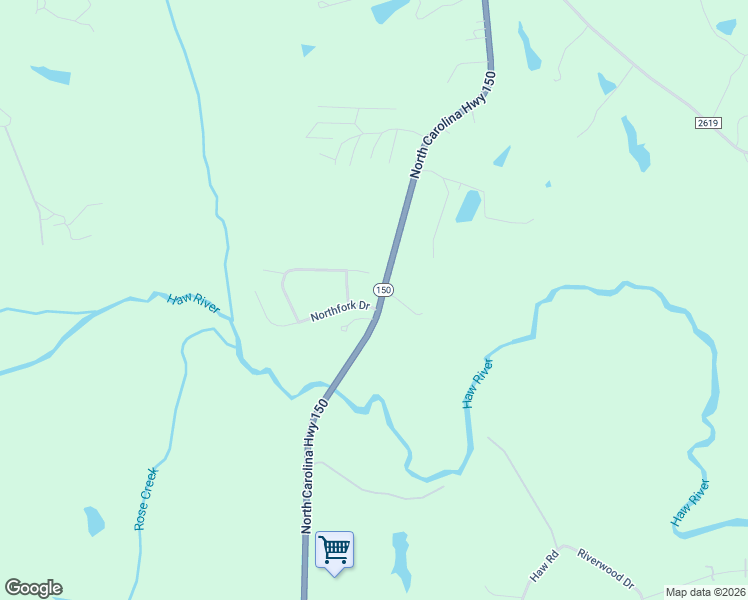 map of restaurants, bars, coffee shops, grocery stores, and more near 102 Northfork Drive in Reidsville