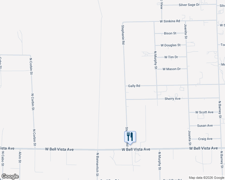 map of restaurants, bars, coffee shops, grocery stores, and more near 3881 West Simkins Road in Pahrump