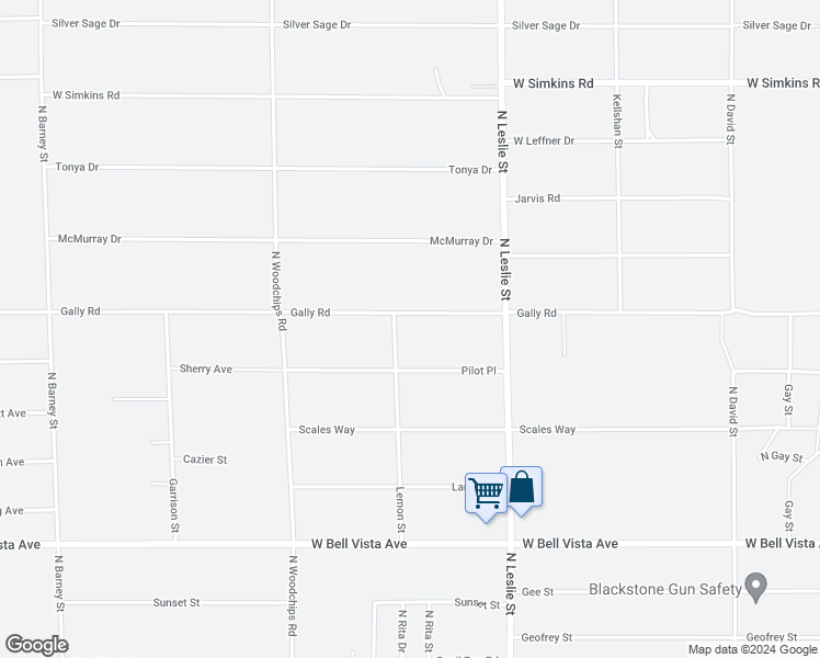 map of restaurants, bars, coffee shops, grocery stores, and more near 3471 Lemon Street in Pahrump