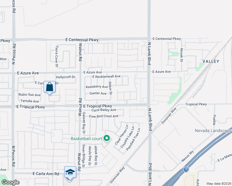 map of restaurants, bars, coffee shops, grocery stores, and more near 6008 Stibor Street in North Las Vegas